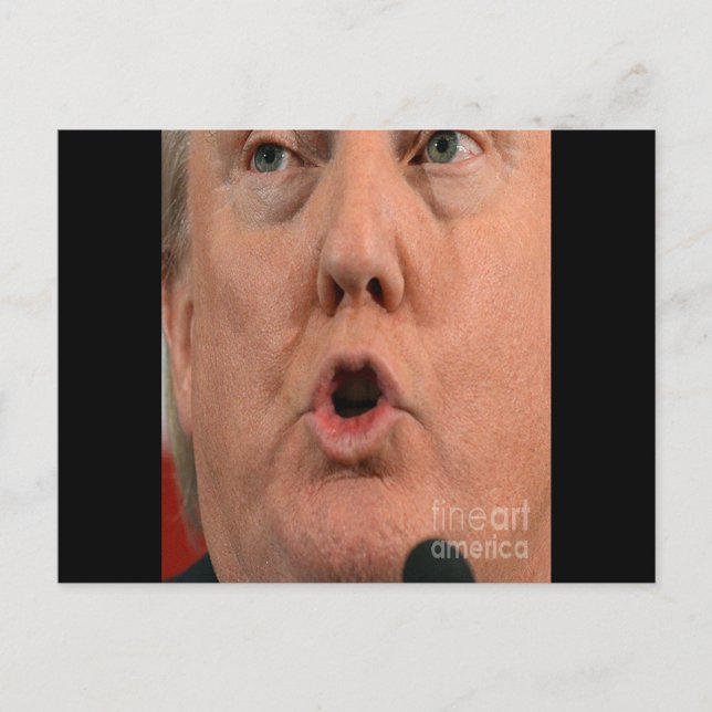 Cartão Postal Donald Trump Mouth (Frente)