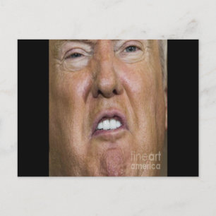 Cartão Postal Donald Trump Mouth Dente Biting