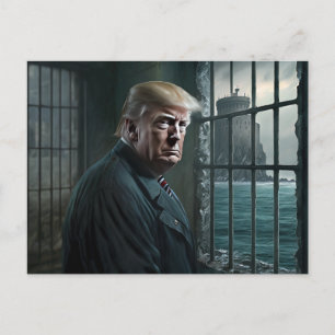 Cartão Postal Donald Trump na prisão de Alcatraz