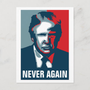 Cartão Postal Donald Trump NUNCA MAIS