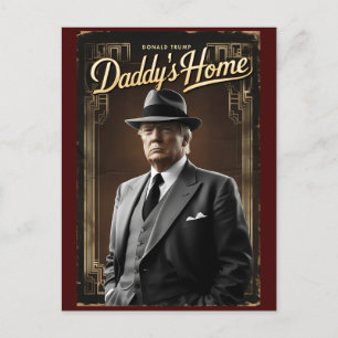 Cartão Postal Donald Trump Pai Casa Engraçado MAGA De Natal