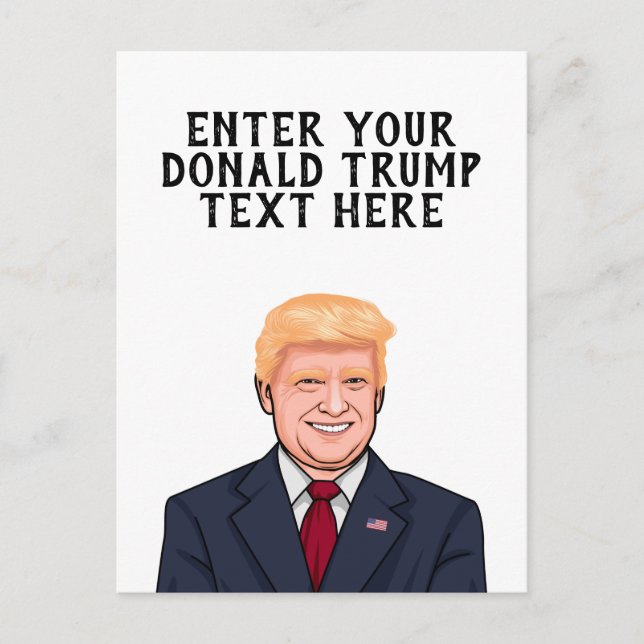 CARTÃO POSTAL DONALD TRUMP PERSONALIZADO (Frente)