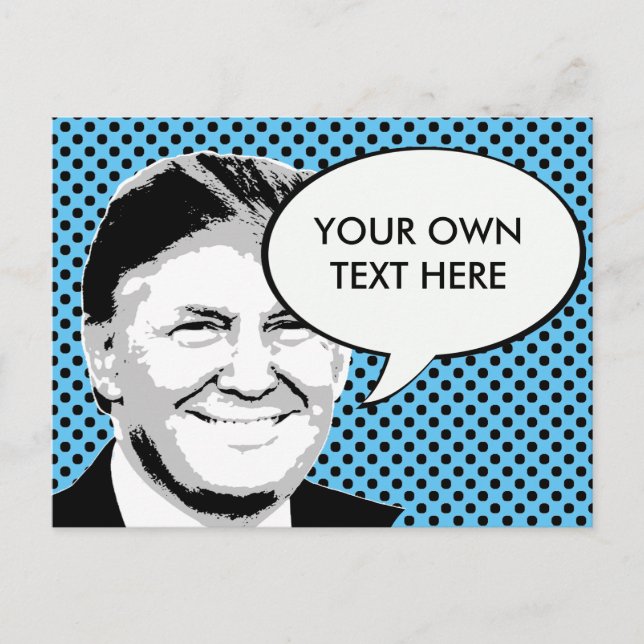 Cartão Postal Donald Trump Pop Art (Frente)