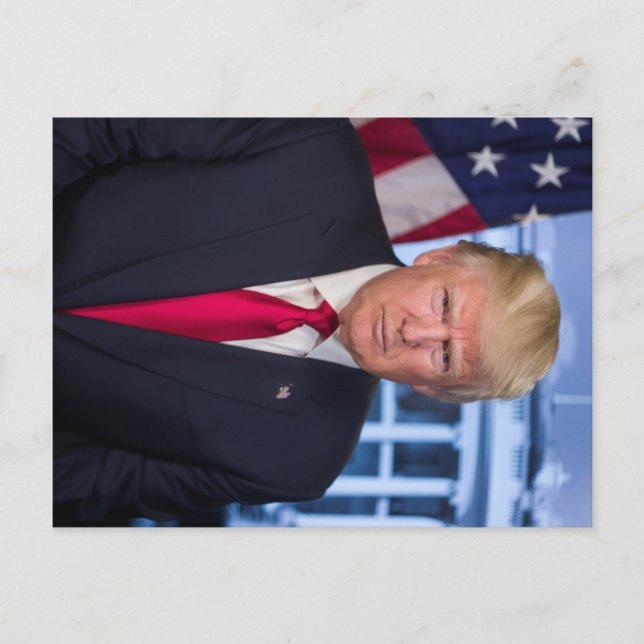 Cartão Postal Donald Trump Retrato Presidencial Oficial (Frente)