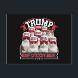 Cartão Postal Donald Trump Torna Os Gatos Seguros Novamente Deba<br><div class="desc">Donald Trump Torna Os Gatos Seguros Novamente 2024 Debate Engraçado</div>