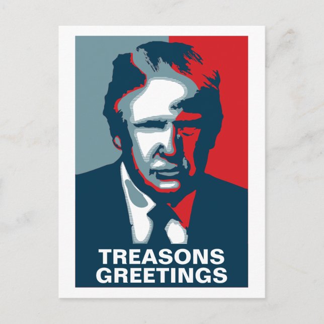 Cartão Postal Donald Trump TREASONS (Frente)