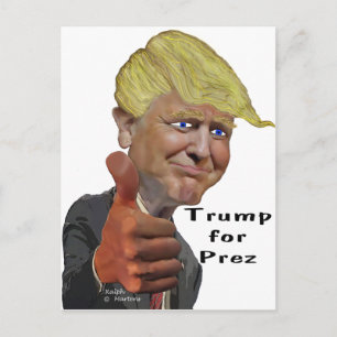 Cartão Postal Donald Trump um produto humorístico engraçado Trum