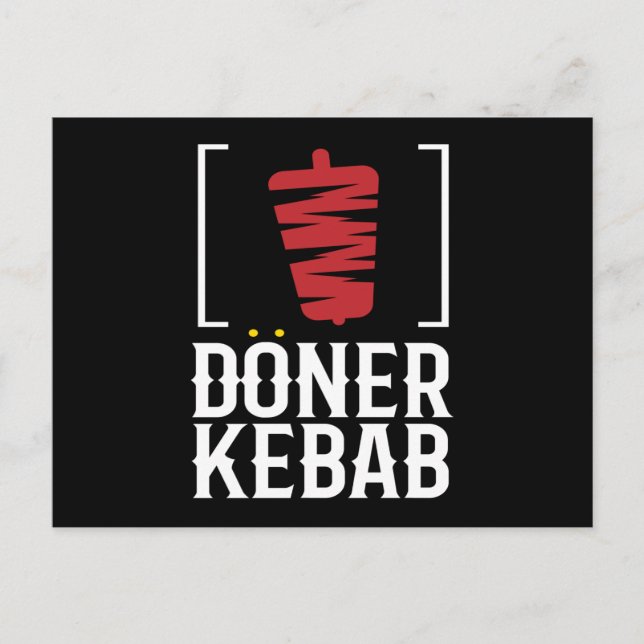Cartão Postal Döner Kebab Rotisserie Snack (Frente)
