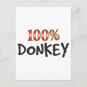 Cartão Postal Donkey 100%