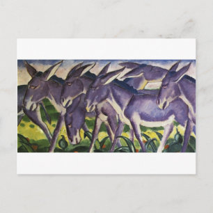 Cartão Postal Donkey Frieze por Franz Marc