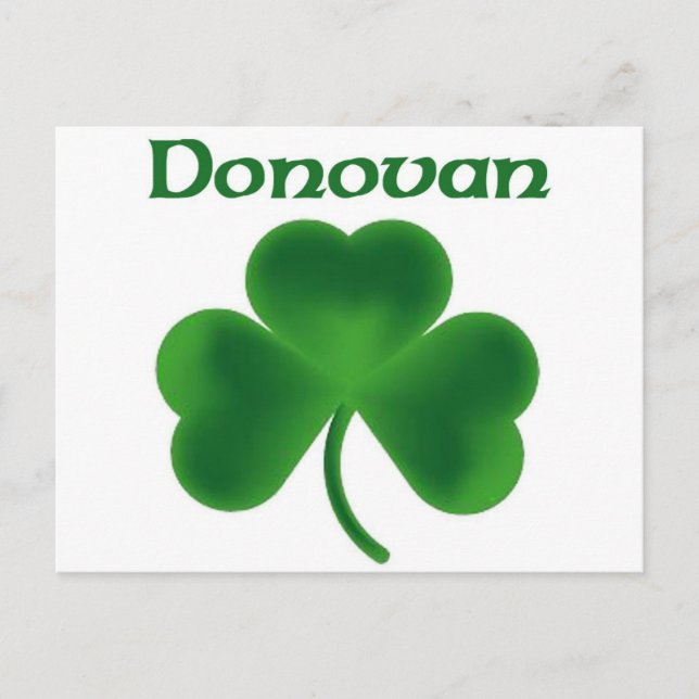 Cartão Postal Donovan Shamrock (Frente)