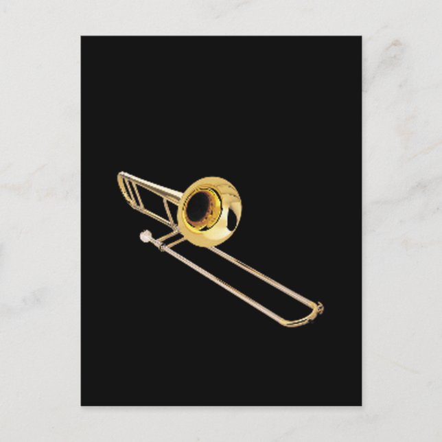 Cartão Postal Dons e produtos de design de "Trombone" (Frente)