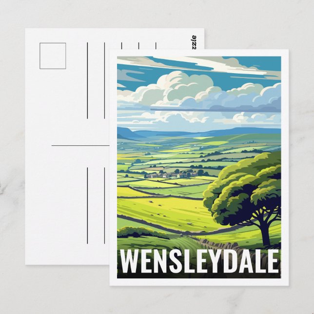 Cartão Postal Dons Wensleydale Yorkshire Inglaterra (Frente/Verso)
