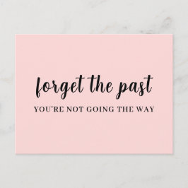 Cartão Postal Don't Look Back Peachy Pink Design