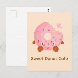 Cartão Postal Donut Alegre Com Confeitos