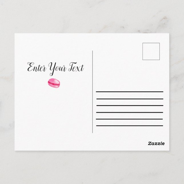 Cartão Postal Donuts doces com ornamento de cerâmica de cobertur (Verso)