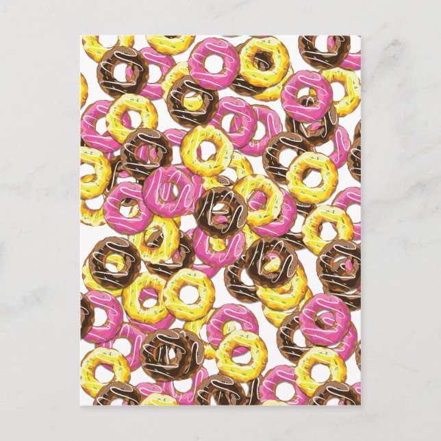 Cartão Postal Donuts Variados (Frente)