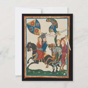 Cartão Postal Donzela em Dificuldade, Arte Medieval do Século XI