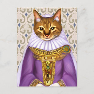Cartão Postal Donzela Gata Medieval