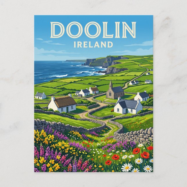 Cartão Postal Doolin Irlanda (Frente)