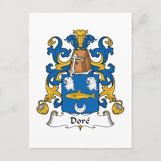 Cartão Postal Dore Family Crest (Frente)