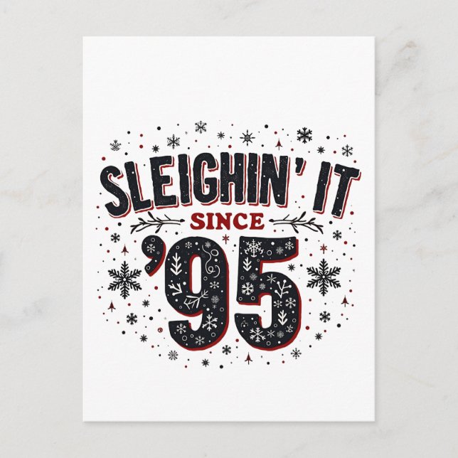 Cartão Postal Dormindo Desde 1995 Amantes De Natal De Aniversári (Frente)