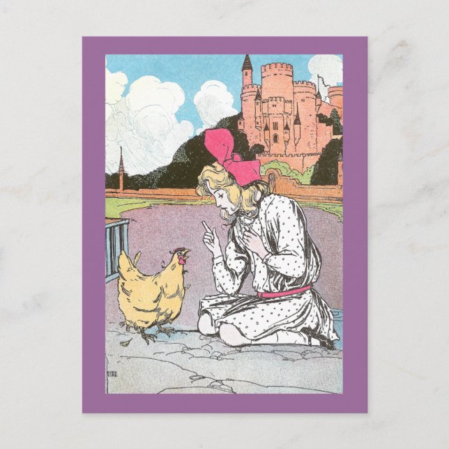Cartão Postal Dorothy Frees the Yellow Hen (Frente)