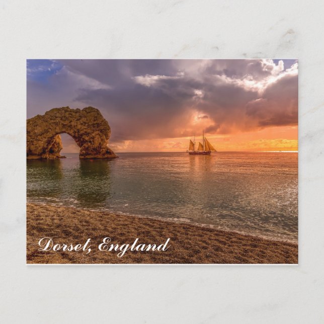 Cartão Postal Dorset Inglaterra Durdle Door Foto de Viagem (Frente)