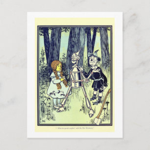 Cartão Postal Dorthy & Espantalho encontram o Homem de Lata  