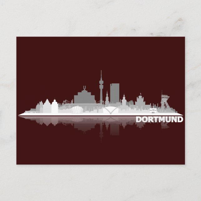 Cartão Postal Dortmund City Skyline Postkarte (Frente)