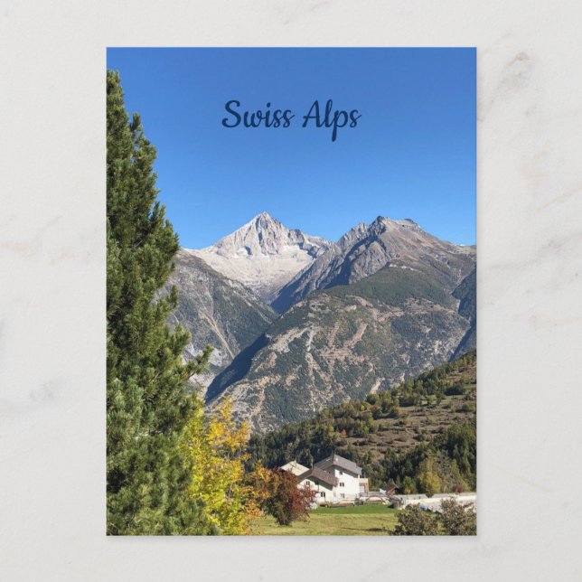 Cartão postal dos Alpes suíços (Frente)