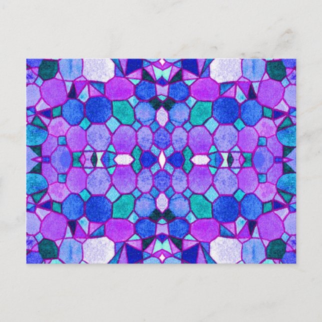 Cartão postal dos cristais do Museu Azul (Frente)