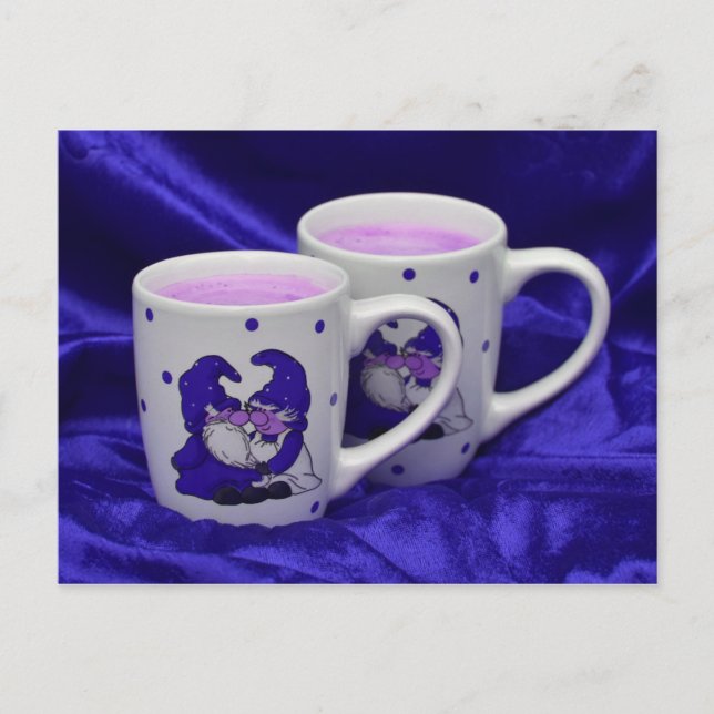 cartão postal dos gnomos da paixão púrpura (Frente)