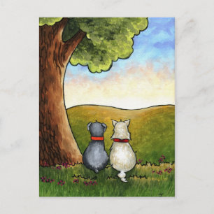 Cartão postal dos melhores amigos