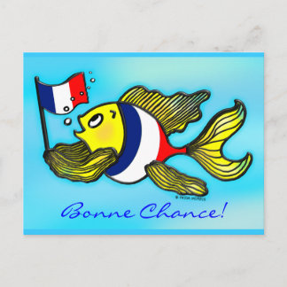 Cartão Postal Dos peixes franceses da bandeira da POSSIBILIDADE