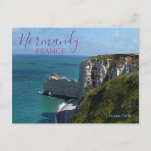 Cartão Postal dos Penhascos de Etretat Normandia F