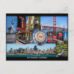 Cartão Postal dos Pontos Turísticos Icônicos de Sã