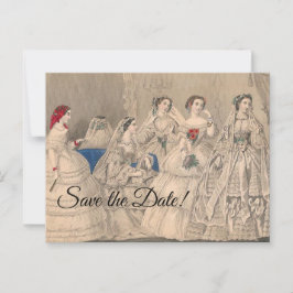 Cartão postal dos Vestidos de Noiva de Godey's 185