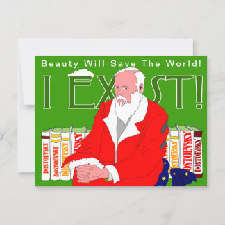 Cartão Postal Dostoievski como Papai Noel
