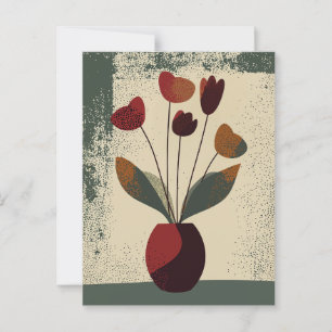 Cartão Postal Dot Dot Flower #002