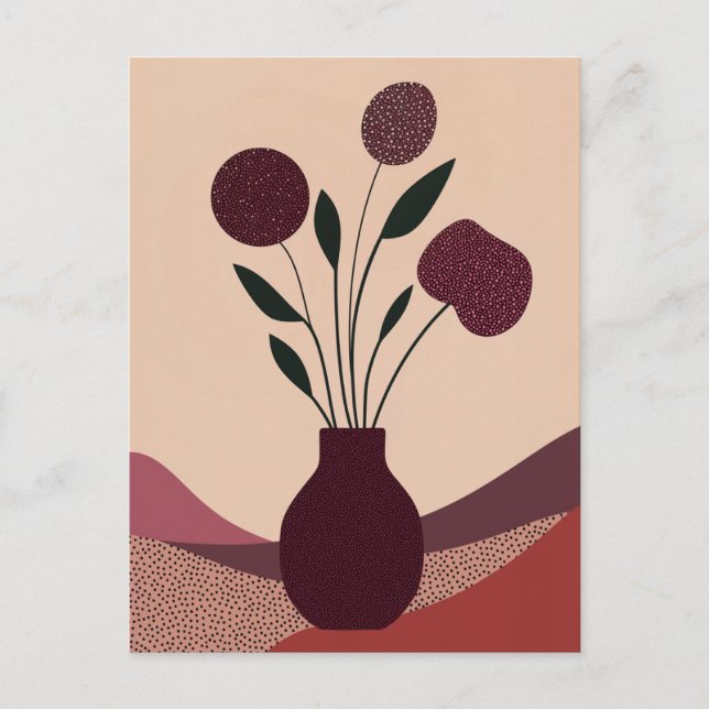 Cartão Postal Dot Dot Flower #006 (Frente)