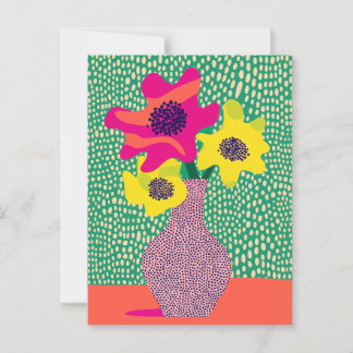 Cartão Postal Dot Dot Flower #007