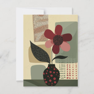 Cartão Postal Dot Dot Flower #020