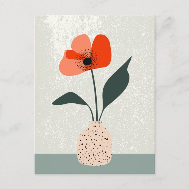 Cartão Postal Dot Dot Flower #023 (Frente)