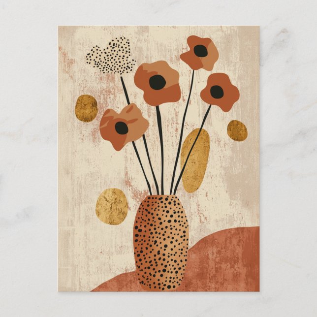 Cartão Postal Dot Dot Flower #024 (Frente)