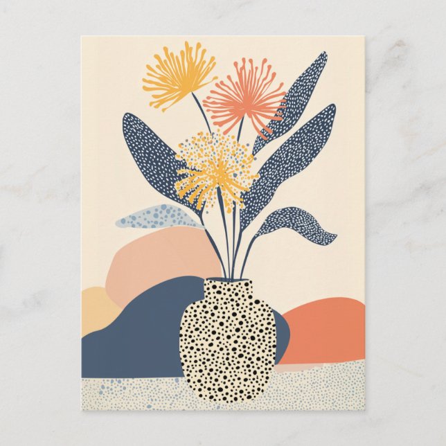 Cartão Postal Dot Dot Flower #026 (Frente)