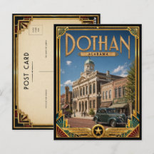 Dothan Alabama Arte Deco Antigo Idade Dourada