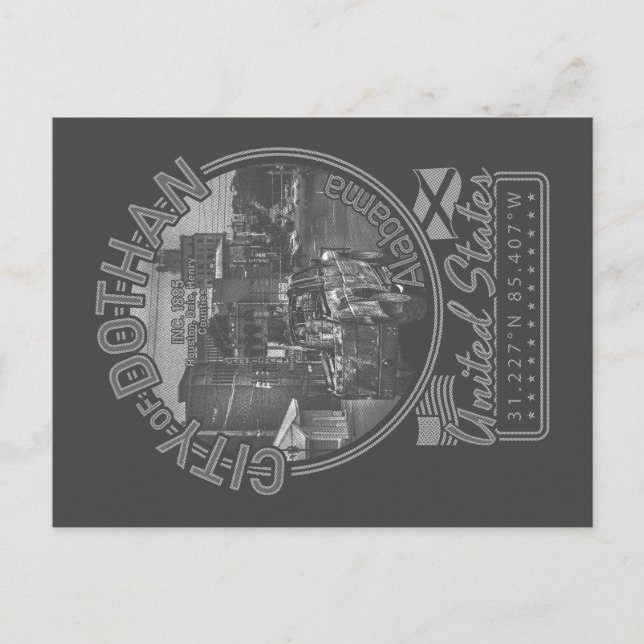 CARTÃO POSTAL DOTHAN ALABAMA - CENTRO DA CIDADE DE DOTHAN (Frente)