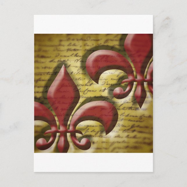 Cartão Postal Double Fleur de Lis (Frente)