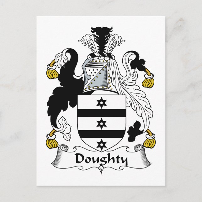 Cartão Postal Doughty Family Crest (Frente)